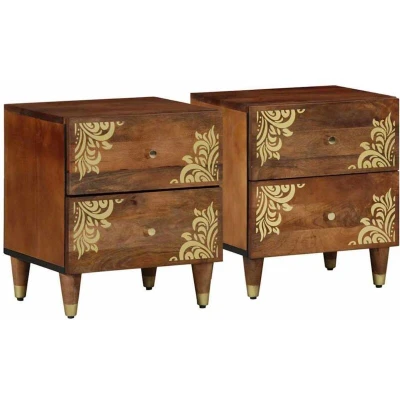 Image of vidaXL Bedside Cabinets 2 pcs 40x33,5x46 cm Solid Wood Mango