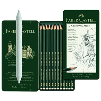 Image of Faber castell pencil, 9000, 1