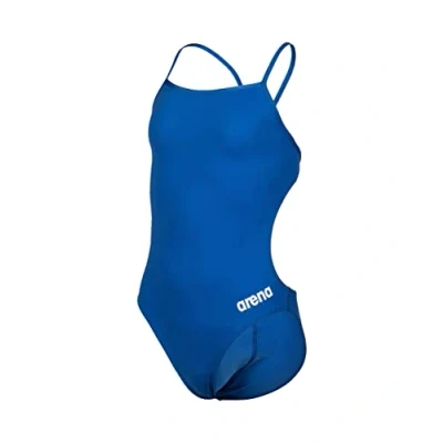 Image of Arena Girls TEAM SWIMSUIT CHALLENGE SOLID, Royal white, 28 EU