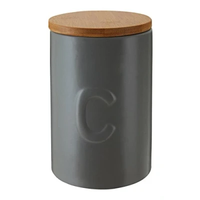 Image of Premier Housewares Fenwick Coffee Canister Light Grey