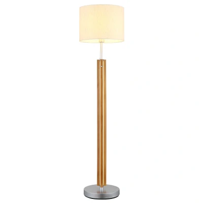 Image of Taugus Floor Lamp with Shade Brown 1x E27