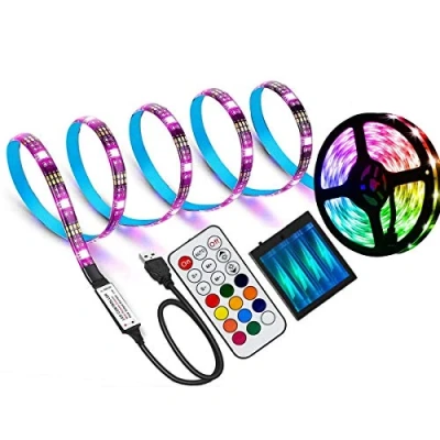 Image of AIJIAER Battery Powered Led Strip Lights, 6.56ft, 21 Buttons Remote Controlled, DIY Indoor and Outdoor Decoration (2.1)