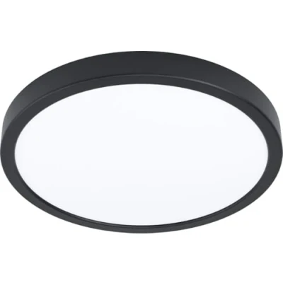 Image of EGLO Fueva 5 LED Ceiling Light, Diameter 28.5 cm, 1 Bulb Surface Mounted Light Made of Steel and a Plastic Surface, in Black, White, Warm White