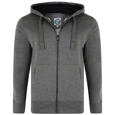 Image of Kam Mens Extra Tall Fleece Hooded Sweat Shirt (503) in Charcoal Marl XLT