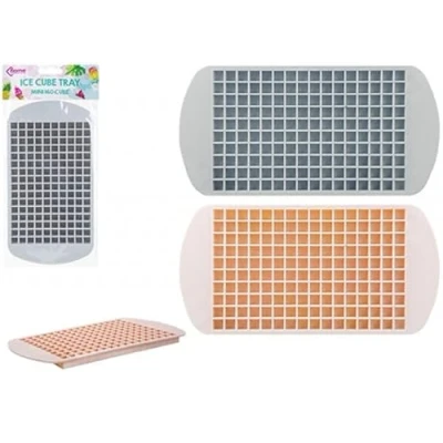 Image of 2 x Mini Ice Cubes Trays 160pc Grids Square Shaped Reusable Cube Holder for Freezing Silicone Water Juice Freezer Cocktail Maker