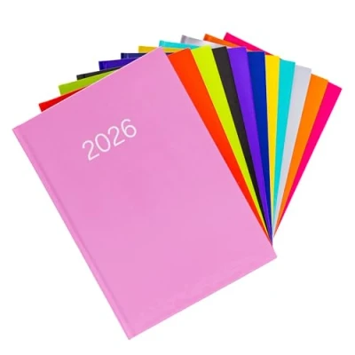 Image of evelay 2026 Diary A5 Week to View Full Year Office Organiser Planner Hardback Diaries Pink