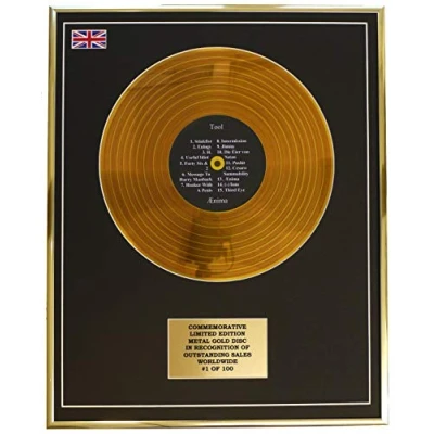 Image of TOOL AENIMA METAL GOLD RECORD DISPLAY COMMEMORATIVE LTD EDITION