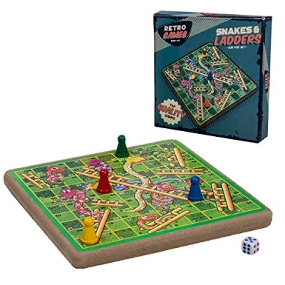 Image of retrogames LP62003 Retro Games Snake and Ladders 1 Piece 21x21x5 cm Accessory, Multicolored