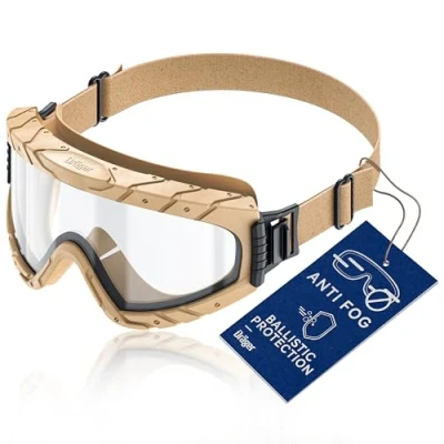 Image of Dräger Safety Goggles X pect 4900 Eye Protective Work Spectacles for Professional or Personal Use Suitable eyeglass wearer sand colored