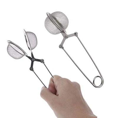 Image of StyleZ 2PCS Stainless Steel Loose Leaf Tea Mesh Strainer Snap Ball Infuser with Secure Locking