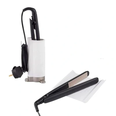 Image of Minky Styling Pod Silicone Heat Resistant Storage for Straighteners &amp; Hair Crimper, Cable Management, Proof, Lightweight, Mat Included, Choice of Colours (White Silver)