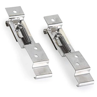 Image of Soapow Trailer Number Plate Clips License Holder Fastener Spring Loaded Stainless Steel PAIR TR112