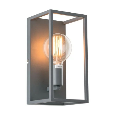 Image of Italux Lighting Industrial and Retro Wall Lamp Grey 1 Light, E27