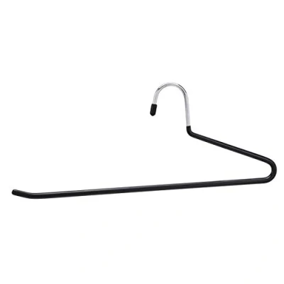 Image of Amazon Basics Trouser/Slack Hangers Easy Slide Organisers, Pack of 10, Chrome