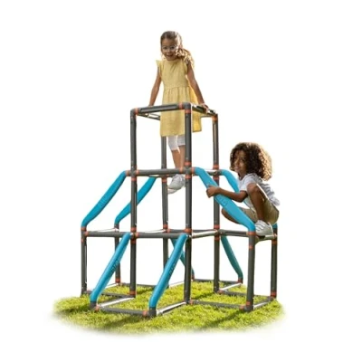 Image of BIG KRAXXL The Tower climbing frame, garden fun for kids. children 3+ yrs. Holds 100kg. Easy assemble. Great physical activity and motor skills. 140cm high multiple combinations possible