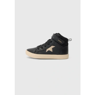 Image of Geox Gisli Hightop trainers for kids, Size: 10K, Black/champagne shoes