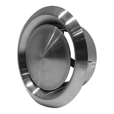 Image of Ø 80mm / 3&#039;&#039; Adjustable Diffuser Air Exhaust Valve Ventilation Ducting Cover Metal White