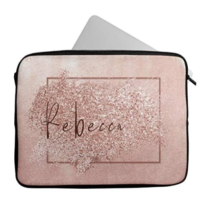 Image of Personalised Any Name Glitter Design Laptop Case Sleeve Tablet Bag Chromebook (9 10 inch)
