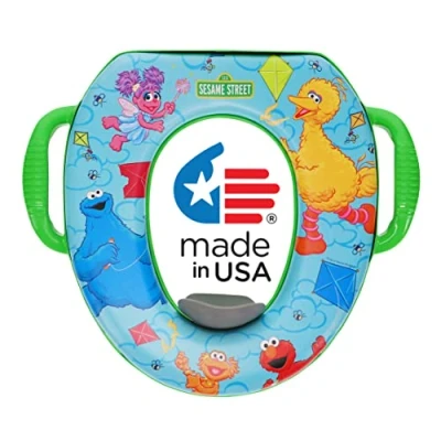 Image of Sesame Street&quot;Let&#039;s Fly a Kite&quot; Soft Potty Seat and Training Cushion, Baby Training, Safe, Easy to Clean