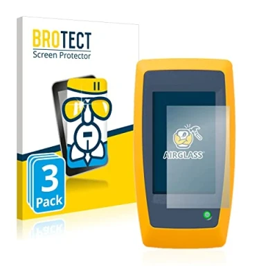 Image of brotect Glass Screen Protector Film compatible with Fluke LinkIQ (3 Pack) Foil 9H Protection [Scratch Resistant, High Clarity]