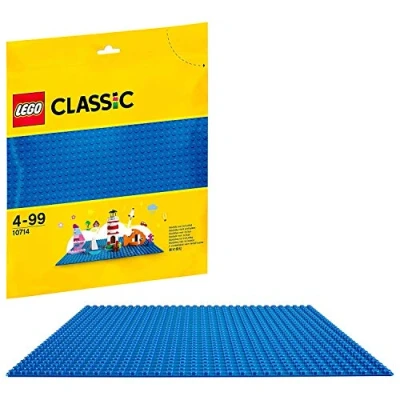 Image of LEGO 10714 Classic Blue Baseplate 10 X Inch/32 32 Studs Stackable Building Board, Creations Sheets Builders