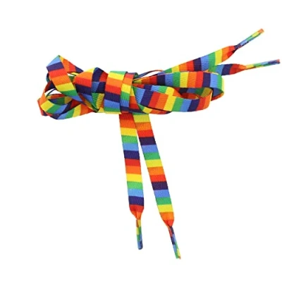 Image of Zac&#039;s Alter Ego Pair of Rainbow Stripe Shoelaces