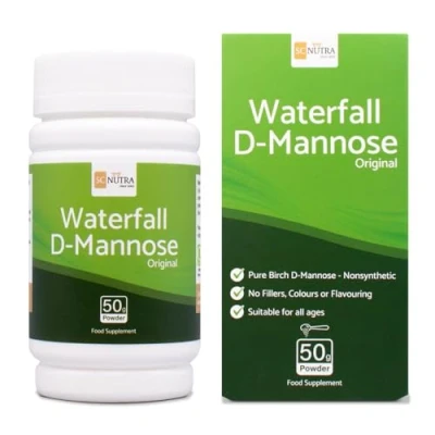Image of Waterfall D Mannose Powder 50g Pure Birch Suitable for Vegetarians and Vegans