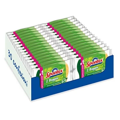 Image of Spontex Double Sponge Special x2, Green/Yellow