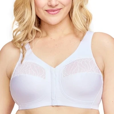 Image of Glamorise Full Figure Plus Size MagicLift Natural Shape Front Closure Bra Wirefree #1210 White