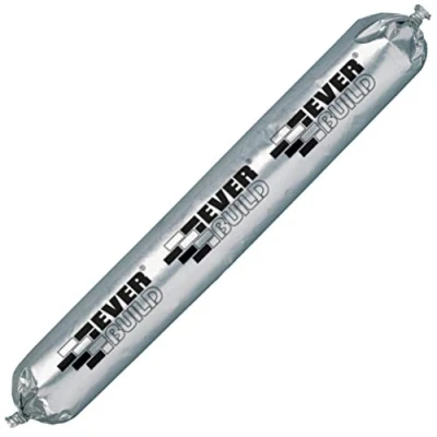 Image of Everbuild Lumberjack 550 Flexible Hybrid Floor Adhesive Water Free Rapid Setting Buff 600ml Foil Pack