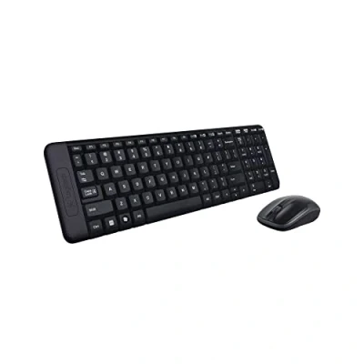 Image of Logitech MK220 Compact Wireless Keyboard and Mouse Combo for Windows, QWERTY Spanish Layout Black