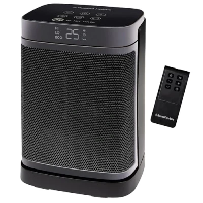 Image of Russell Hobbs RHCH2001S electric space heater Indoor Black, Silver 1500 W Fan