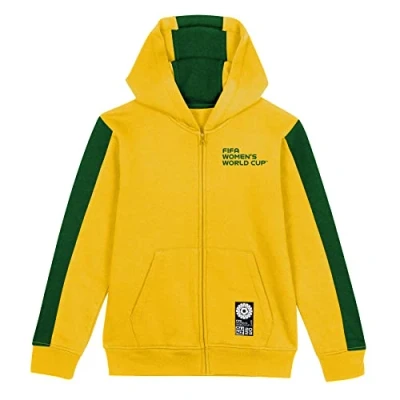 Image of FIFA Official 2023 Women&#039;s Football World Cup Youth Team Zipped Hoodie, Australia, Gold, 8 10 years