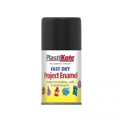 Image of 440.0001010.046 Fast Dry Enamel Aerosol Gloss Black 100ml PKT101S Plastikote