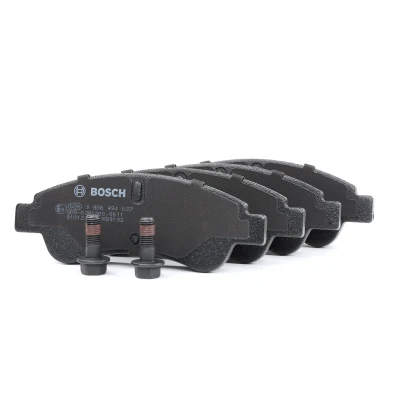 Image of 1617292380, 1647863780, 3649088 Brake pad set BOSCH 0 986 494 027 Low Metallic with mounting manual, anti squeak plate, bolts/screws
