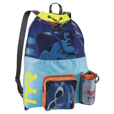 Image of TYR Unisex&#039;s Big Mesh Mummy Backpack Bag, Purple/Blue/Pink, 40L
