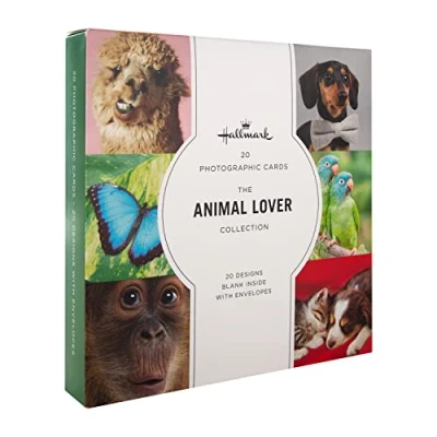 Image of Hallmark Gallery Blank Cards Multipack of 20 in Photographic Animal Designs