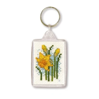 Image of Daffodils Keyring Cross Stitch Kit