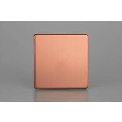 Image of Varilight XDYSBS.BC Single Blanking Plate, Urban screwless Brushed Copper
