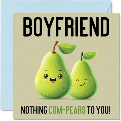 Image of Birthday Cards for Boyfriend Nothing Com Pears Funny Happy Card from Girlfriend, Partner Gifts, 145mm x Joke Greeting Men Him