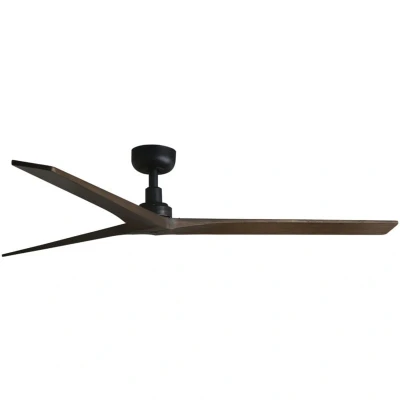 Image of Klim Large Black, Walnut DC Ceiling Fan 6 Speed