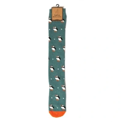 Image of Bartleby Ladies Welly Socks Puffin Print