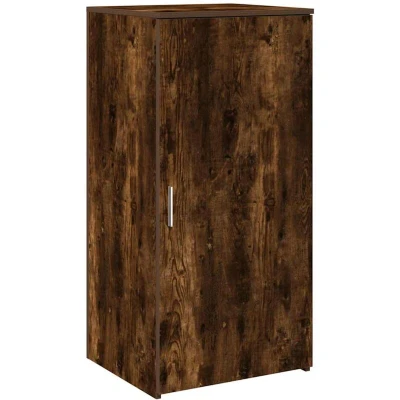 Image of vidaXL Storage Cabinet 50x45x103.5cm Smoked Oak Engineered Wood for Office/Reception/Living