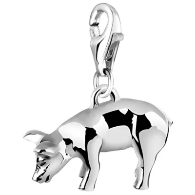 Image of Nenalina Charm Pig Pendant, for All Brands of Bracelets and Necklaces, Made 925 Sterling Silver, 713172 000