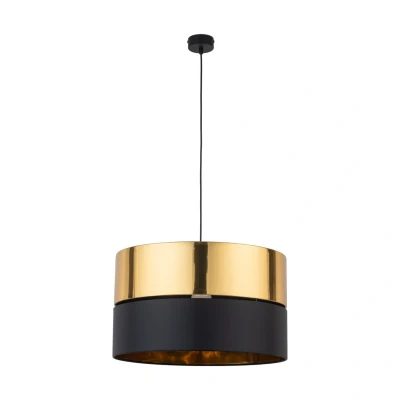 Image of TK Lighting Hilton pendant light, black/gold, 1 bulb