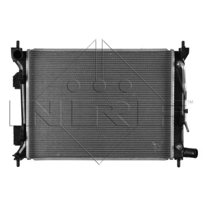 Image of 253100U050, 253101R050, 253104L050 Engine radiator NRF 58556 Aluminium 500mm 380mm 16mm Brazed cooling fins HYUNDAI: i20 I Hatchback, KIA: RIO 3