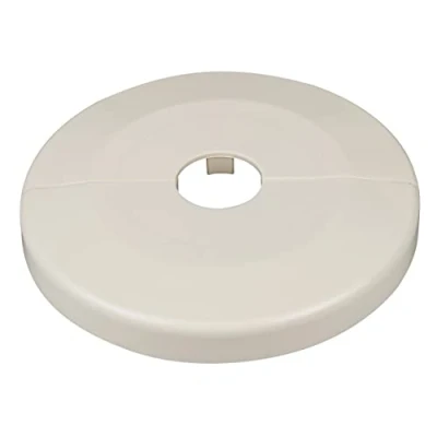 Image of FUX Pack of 2 Single Heating Pipe Rosette Extra Large Outer Diameter 85 mm, Inner 10 mm 43 Heating, Cover, Cover Rosettes, Trim, Radiator Rosettes (16 Cream White RAL 9001)