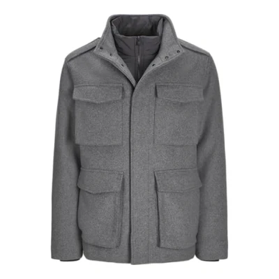 Image of Jack &amp; Jones Premium Jprccalex Jacket Winter coat, Men&#039;s, Size: Medium, Grey melange