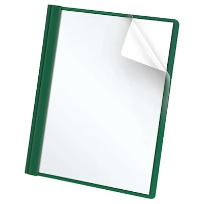 Image of Oxford Clear Front Report Covers, Letter Size, Hunter Green, 25 per Box (55856)