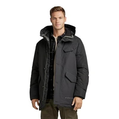Image of G STAR RAW Men&#039;s Vodan Padded Hooded Parka Jackets, black (dk D22713 A281 6484), L